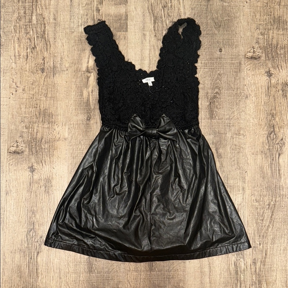Elegant Black Lace bow Dress